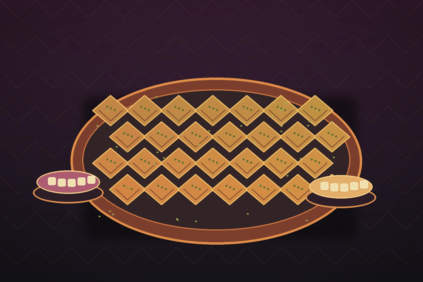Bakır tepside fıstıklı baklava ve lokum seçkisi
